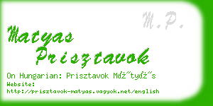 matyas prisztavok business card